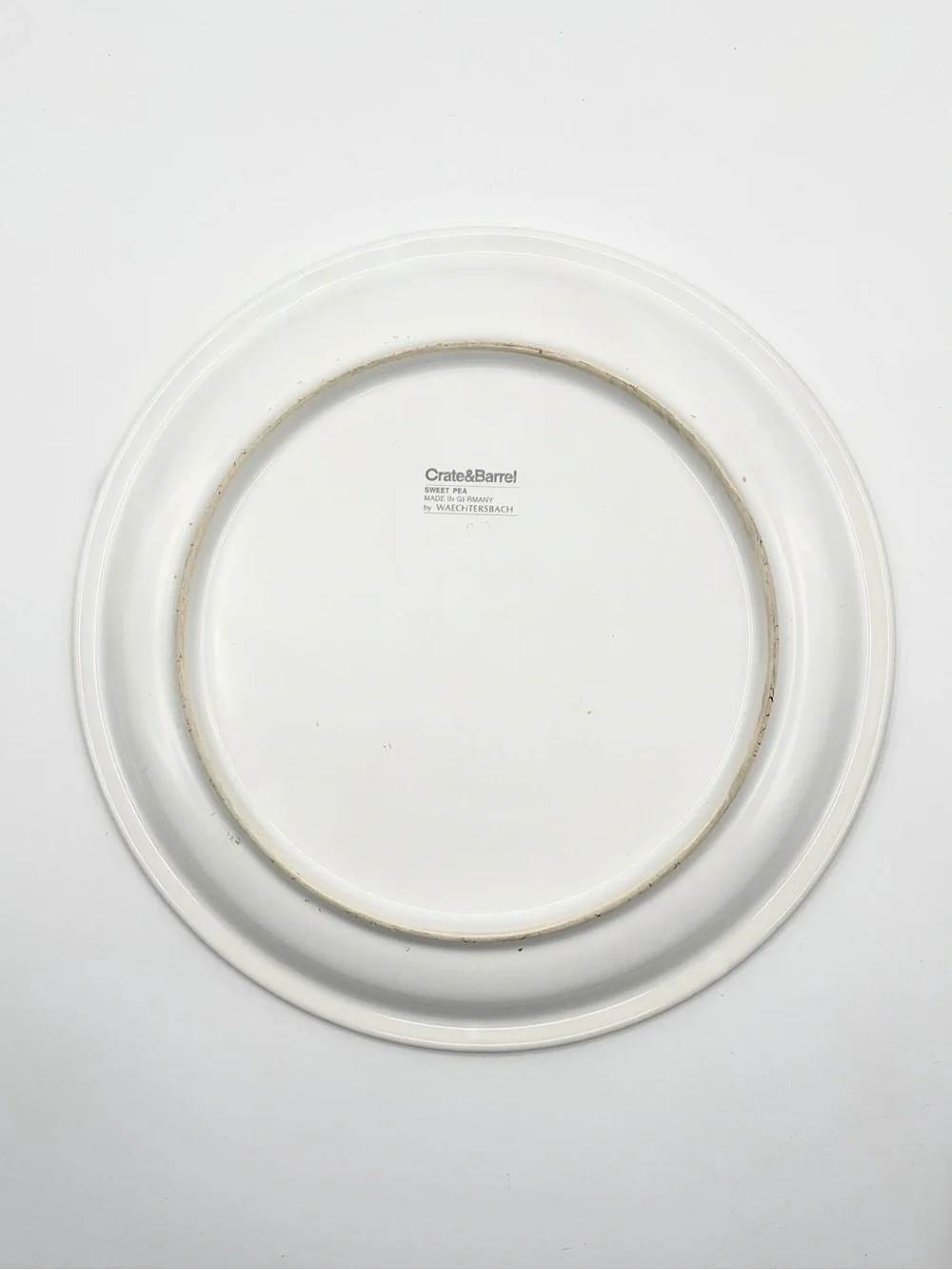 Crate & Barrel Sweet Pea Dinner Plate by Waechtersbach - Made in Germany
